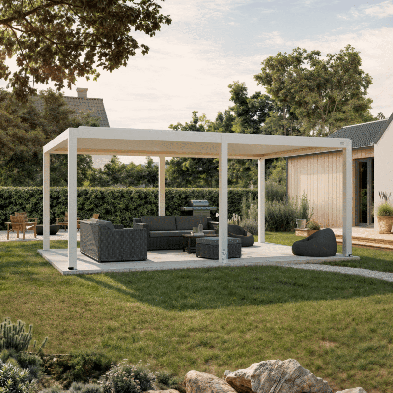 Pergola Mezzo, Louvered Roof, Electric and Remote Controlled